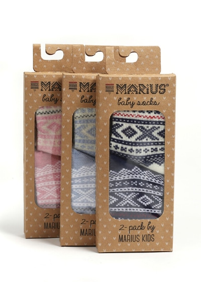 Marius 2-pack Baby Ullsokker