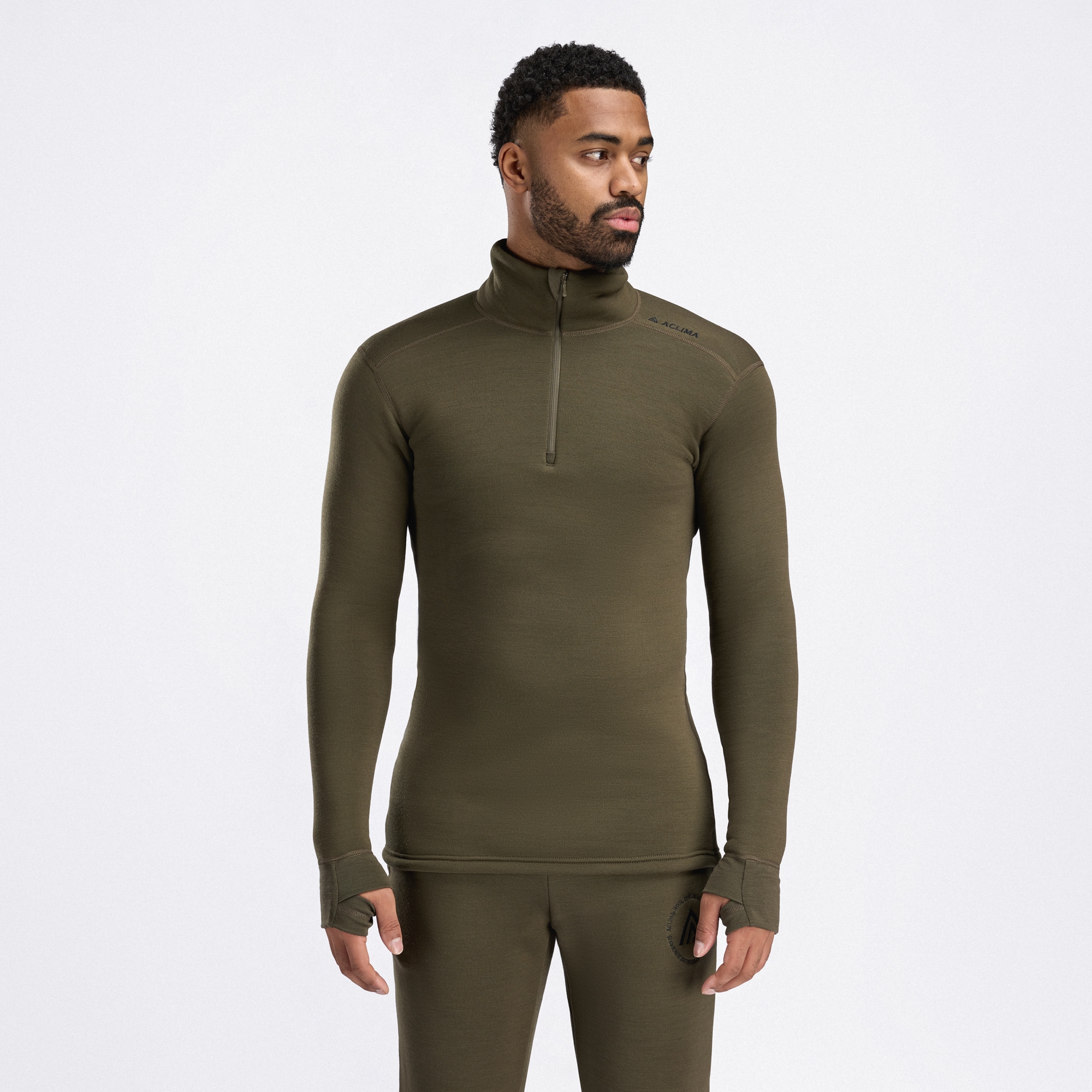Aclima FleeceWool V2 Polo Half Zip, Herre