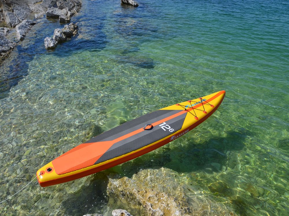 204-SUP Stand up Paddle Race Board VIAMARE 380 cm gelb-orange