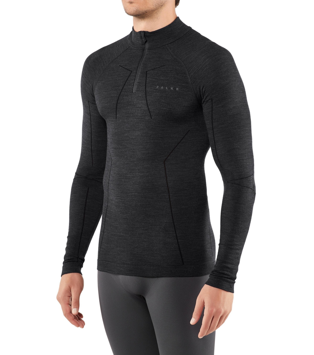 Falke Men Zip Shirt Wool-Tech