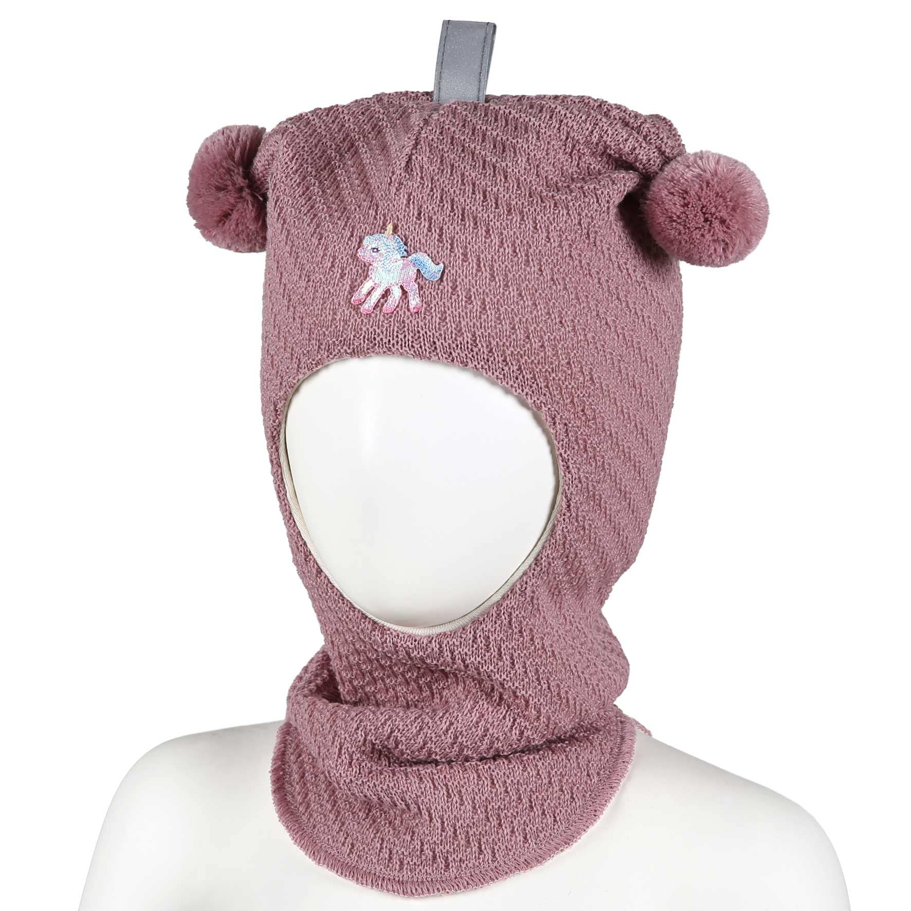 Kivat Ull Balaclava Vaffelstrikk Med Enhjørning 