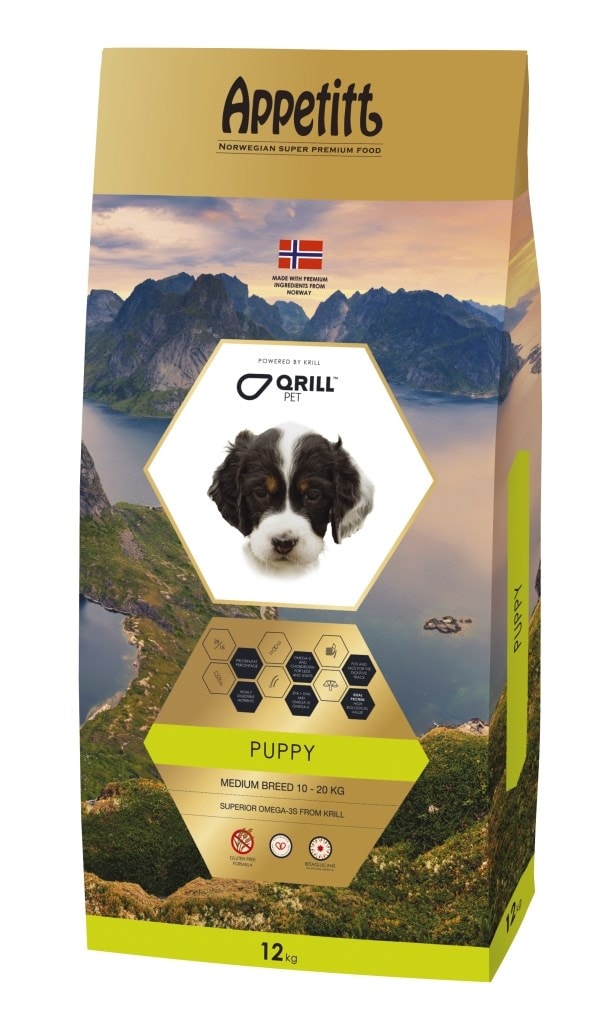 Appetitt Hundefôr, Puppy Medium,breed, 12 kg | Kjøp på nett - Hekta På Tur