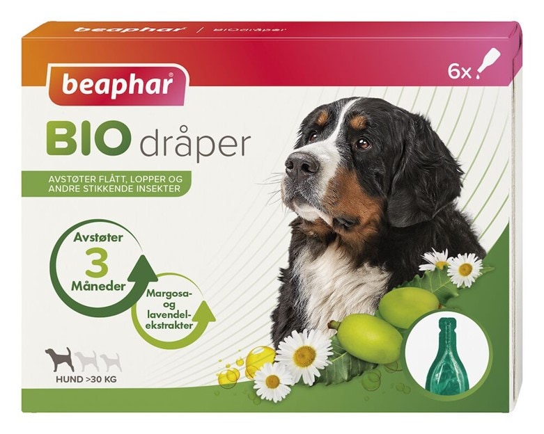 Beaphar Biodråper Spot-On Flått Avstøter Stor Hund