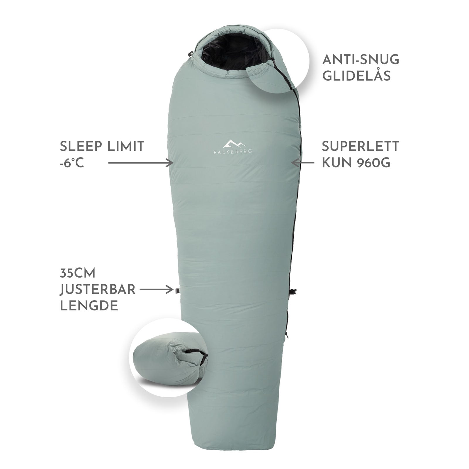 Falkeberg DownNest, sovepose til junior