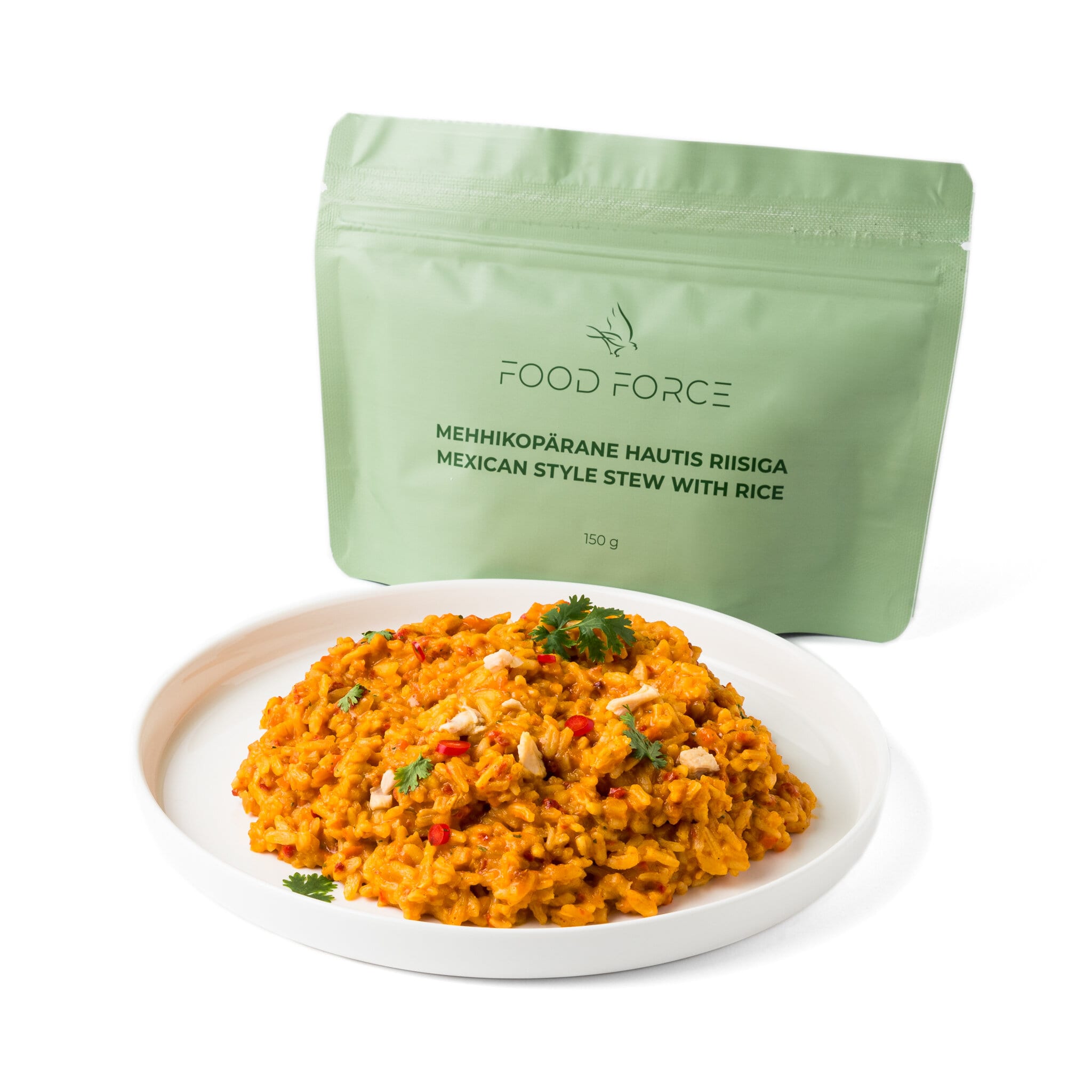 Food Force Mexican style stew with rice