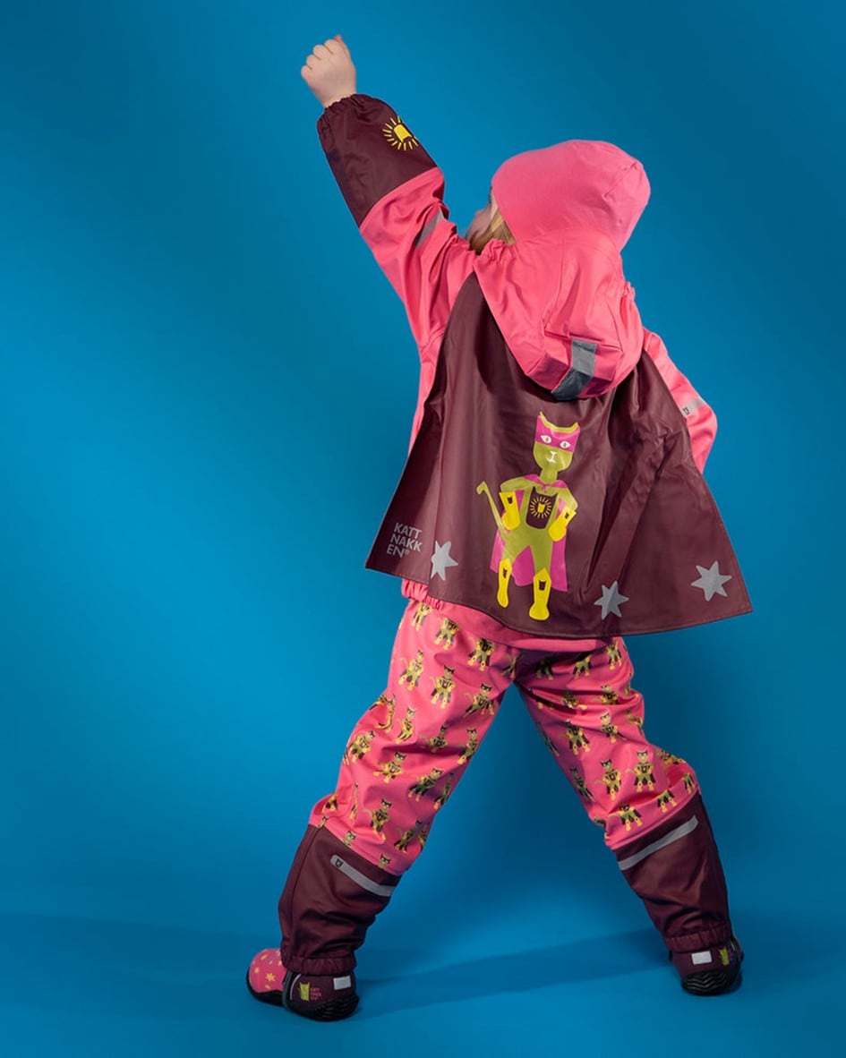 Kattnakken Regnsett Plask Superhelt