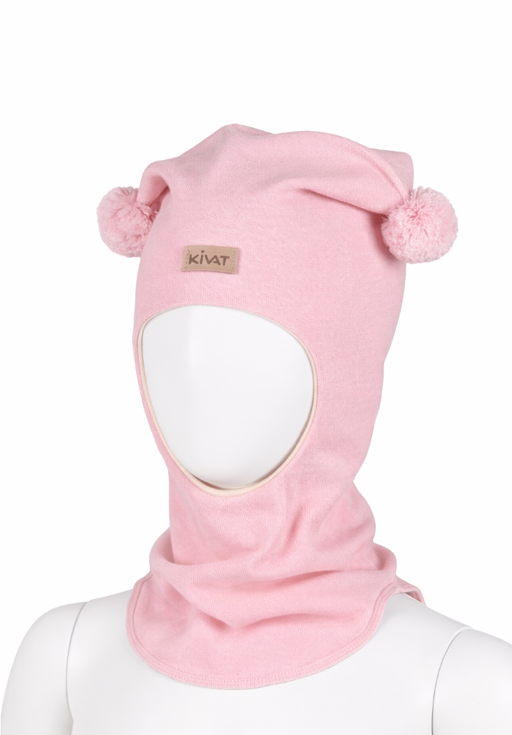 Kivat Balaclava i økologisk bomull med dusker