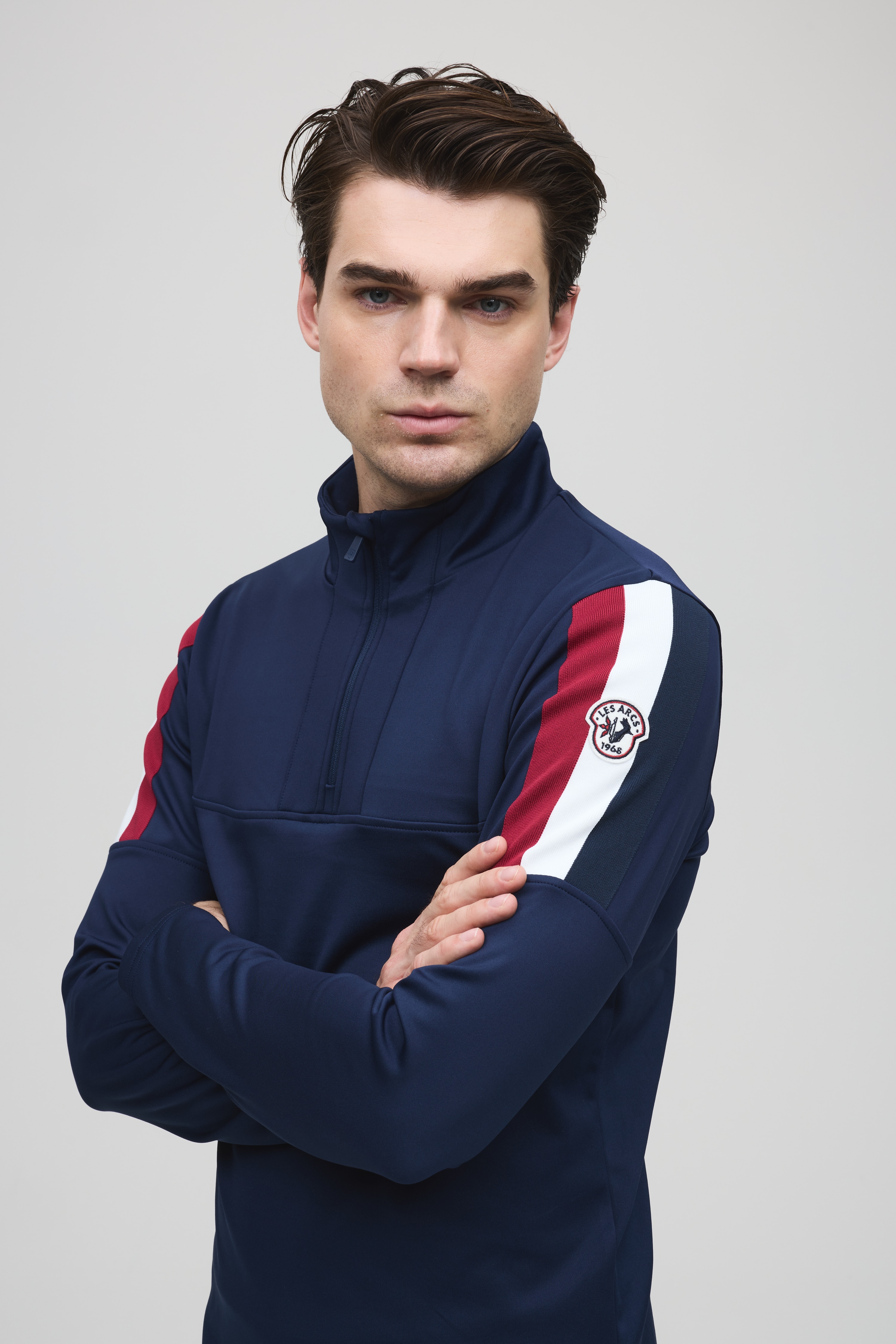 Les Arcs Robin Zip Neck, Herre