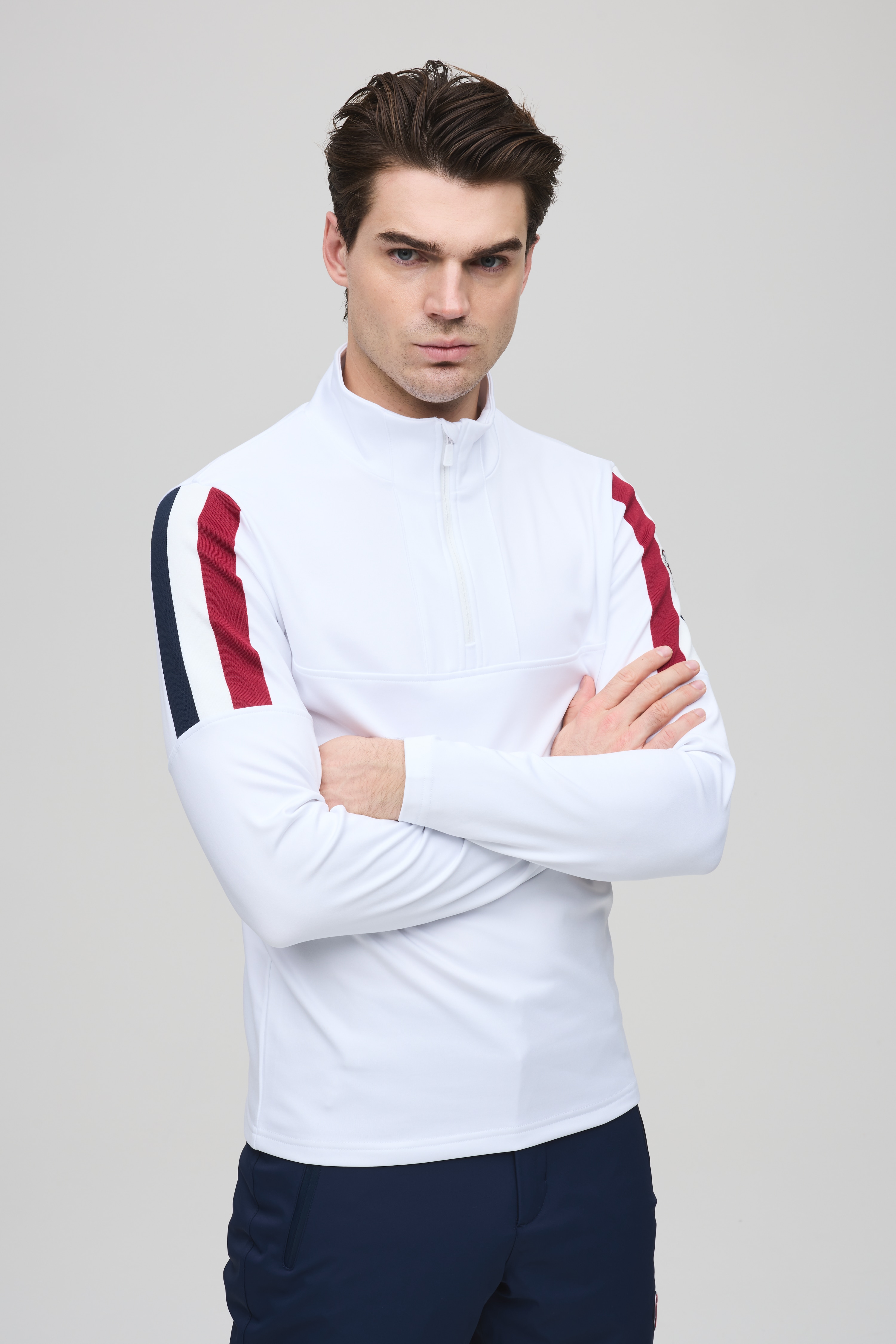 Les Arcs Robin Zip Neck, Herre