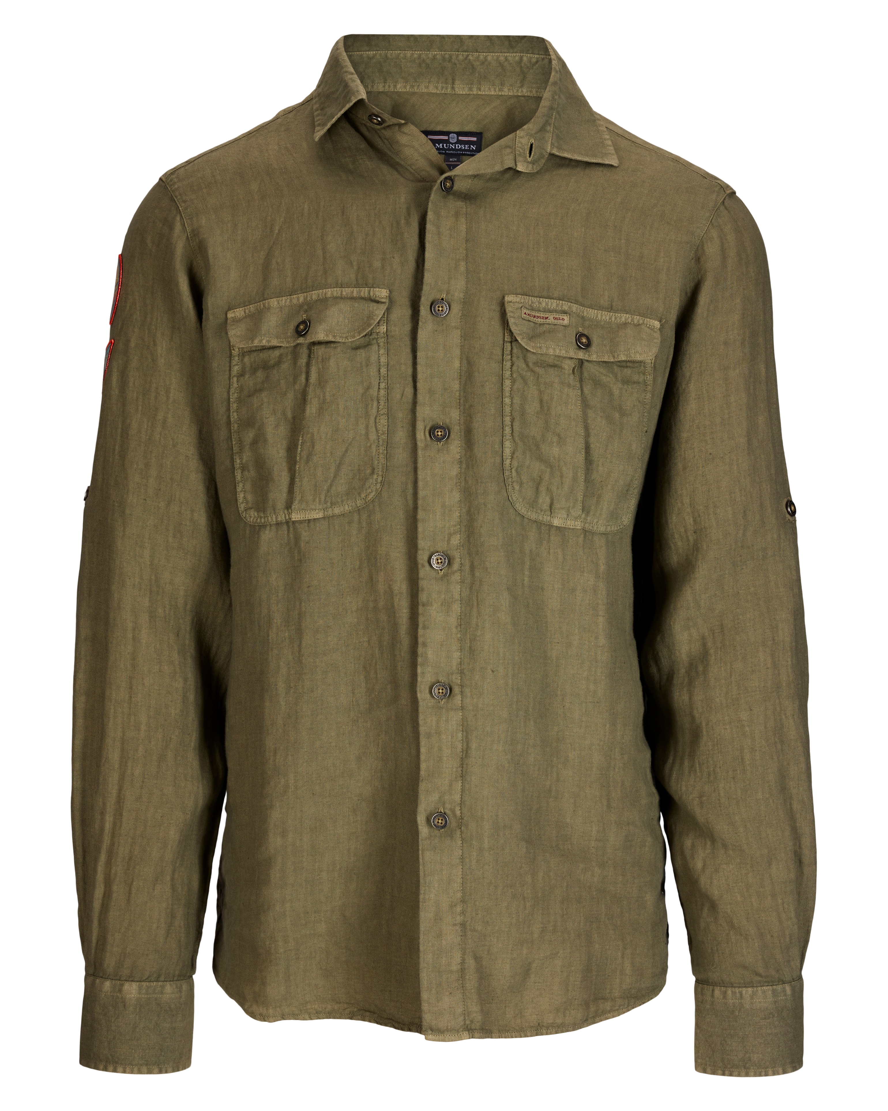 Amundsen Sports Safari Linen Shirt G. Dyed M's