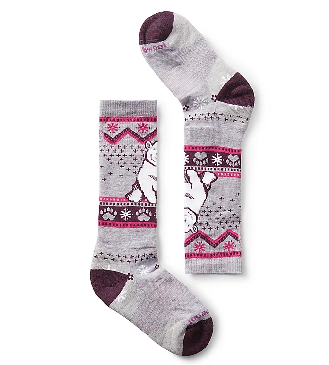 Smartwool Kids Wintersport Full Cush Polar Bear Pattern