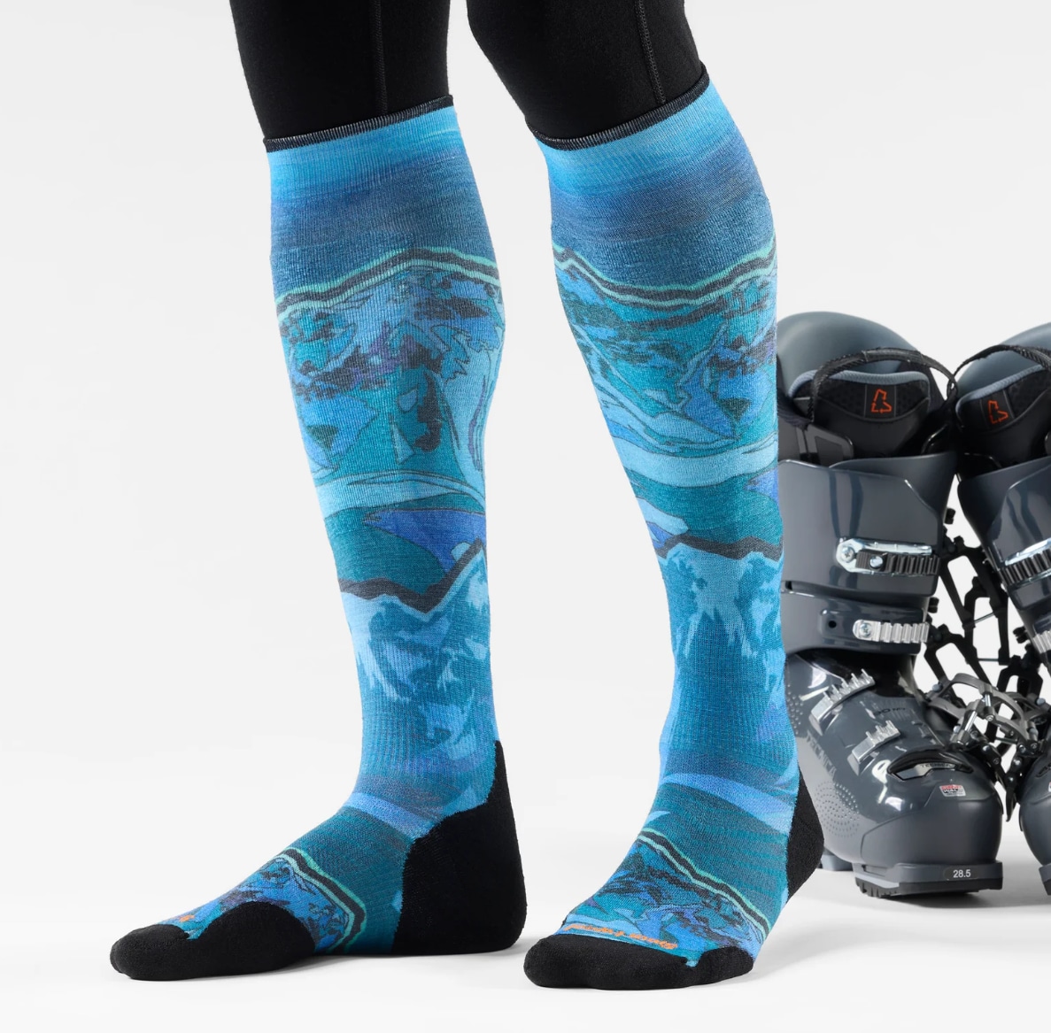 Smartwool Ski Targeted Cushion Storm Peak Print