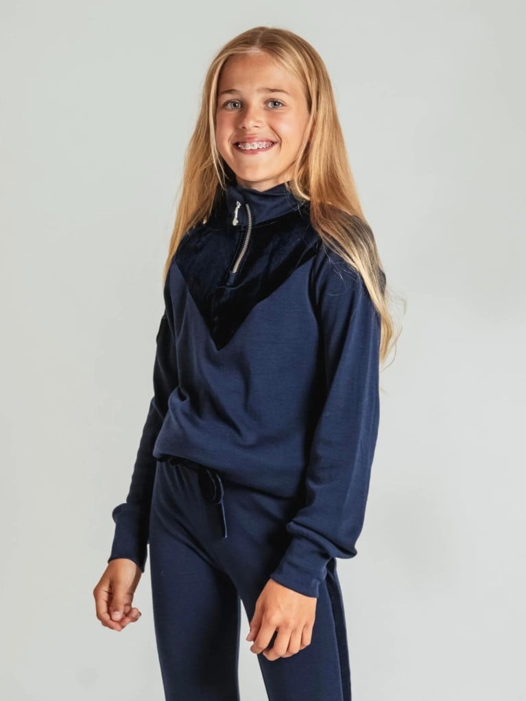 WoolLand Sirdal Half-Zip Genser, Barn 