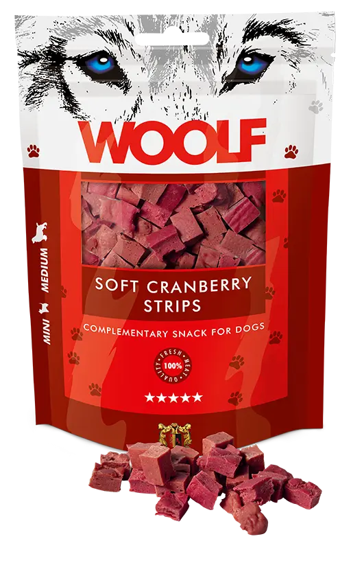 Woolf Cranberry strips 100g