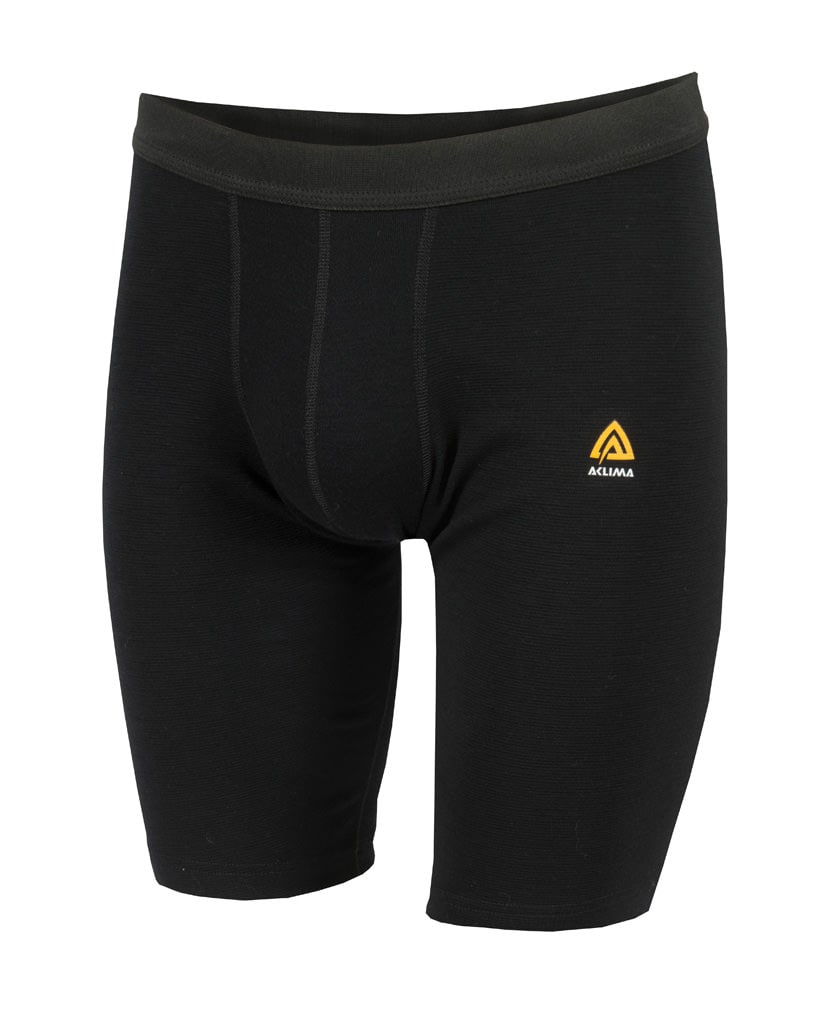 Aclima WarmWool Long Shorts, M's, Jet Black