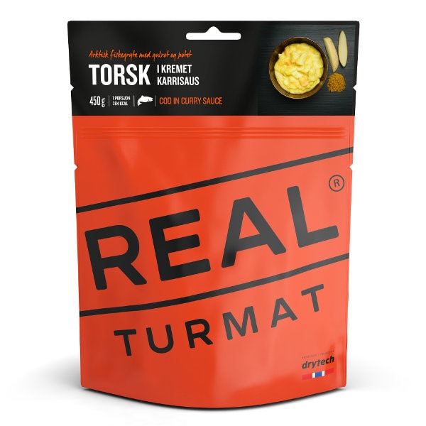 Real Turmat Torsk i kremet karrisaus        